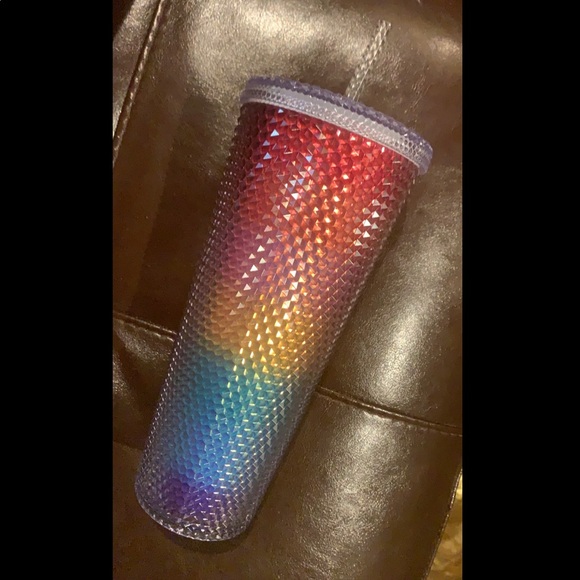 RARE Starbucks Rainbow Iridescent Acrylic Cold Cup - Picture 2 of 6